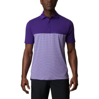 Columbia Polo Heren, Omni-Wick Stacked Paars, 17WAOQGUC